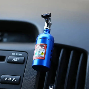 NOS Car Air Freshener Blue Billet Aluminium Scent Boxed Car Air Vent Perfume Refill Freshener