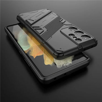 Samsung Galaxy Rugged Armor Shockproof Phone Case Holder Stand Back Cover