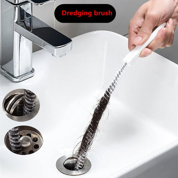 Pipe Brush Long Clean Kitchen Bathroom Drain Pipe Flexible Cleaner Clog Plug Hole Remover Tool