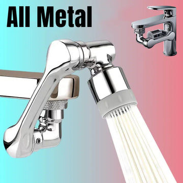 Washbasin Kitchen Tap Metal 1080° Universal Rotation Faucet Extender Aerator Bubbler Nozzle