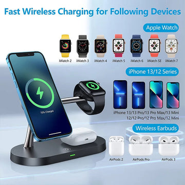 3 in 1 Wireless Charger Stand Magnetic For Phone Watch Airpods