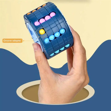 3D Cylinder Cube Toy Magical Bean Gyro Rotate Slide Puzzle Games Relieve Stress Children Educational Montessori Infant Toys Gift