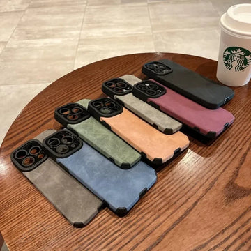 iPhone Leather Full Lens Protection Cases Cover